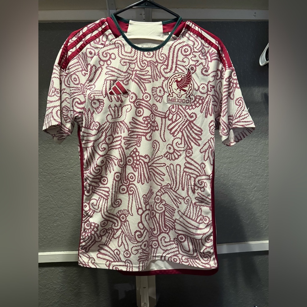 Adidas Mexico Kid’s White and Maroon Jersey